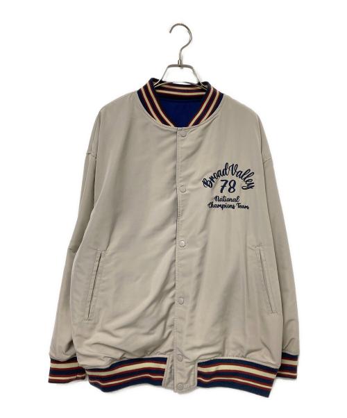 DOUBLE NAME（ダブルネーム）DOUBLE NAME (ダブルネーム) リバーシブルスタジャン ベージュ×ネイビー サイズ:Fの古着・服飾アイテム