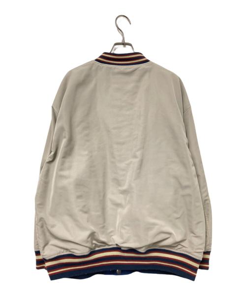 DOUBLE NAME（ダブルネーム）DOUBLE NAME (ダブルネーム) リバーシブルスタジャン ベージュ×ネイビー サイズ:Fの古着・服飾アイテム