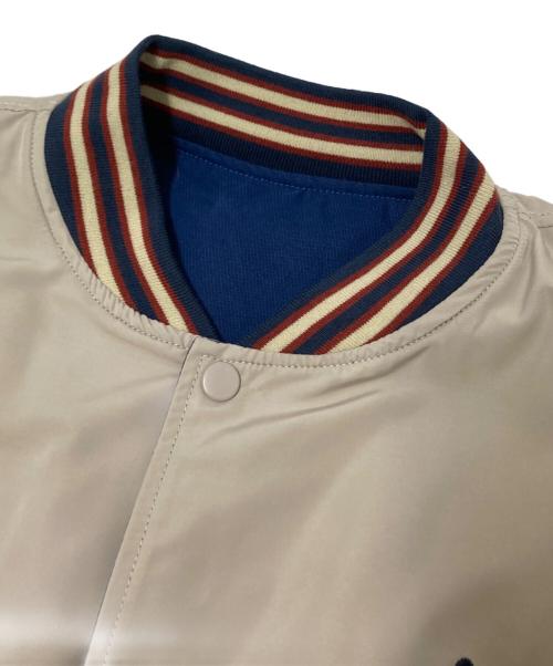DOUBLE NAME（ダブルネーム）DOUBLE NAME (ダブルネーム) リバーシブルスタジャン ベージュ×ネイビー サイズ:Fの古着・服飾アイテム