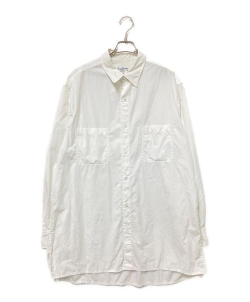 Yohji Yamamoto pour homme（ヨウジヤマモト プールオム）Yohji Yamamoto pour homme (ヨウジヤマモト プールオム) 環縫いブロード台衿シャツ ホワイト サイズ:3の古着・服飾アイテム