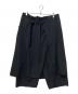 Yohji Yamamoto pour homme（ヨウジヤマモト プールオム）の古着「シワギャバジン ラップ パンツ」｜ブラック