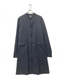 COMME des GARCONS HOMME PLUS（コムデギャルソンオムプリュス）の古着「バックスタッズ装飾チャイナロングコート」｜ブラック