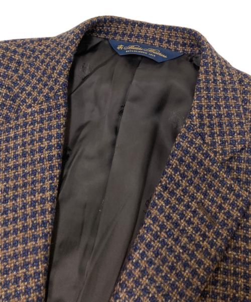BROOKS BROTHERS（ブルックスブラザーズ）BROOKS BROTHERS (ブルックスブラザーズ) 2Bハウンドトゥースジャケット ブラウン×ネイビー サイズ:下記参照の古着・服飾アイテム