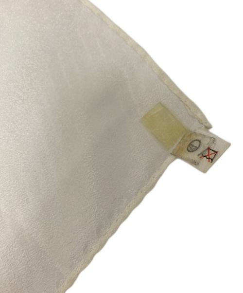 CHANEL（シャネル）CHANEL (シャネル) マドモアゼル・グリポアシルクスカーフ ホワイト×ネイビーの古着・服飾アイテム