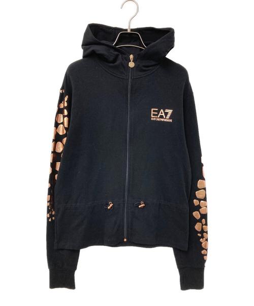 EMPORIO ARMANI（エンポリオアルマーニ）EMPORIO ARMANI (エンポリオアルマーニ) ジップアップパーカー ブラック サイズ:下記参照の古着・服飾アイテム