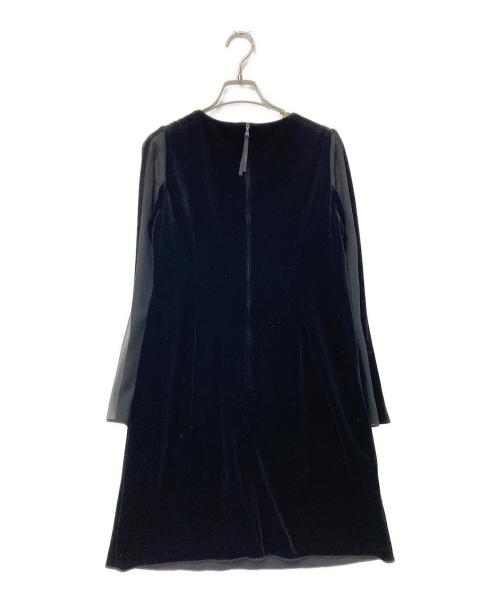 VELOUR NOIR by FOXEY NEWYORK（ベロア ノワール by フォクシー ニューヨーク）VELOUR NOIR by FOXEY NEWYORK (ベロア ノワール by フォクシー ニューヨーク) ベロアワンピース ブラック サイズ:38の古着・服飾アイテム