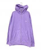 PALACEパレス）の古着「SLUB ZIG ZAG ZIP HOOD」｜パープル