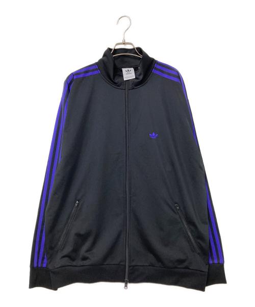 adidas（アディダス）adidas (アディダス) ベッケンバウアートラックジャケット パープル×ブラック サイズ:XLの古着・服飾アイテム