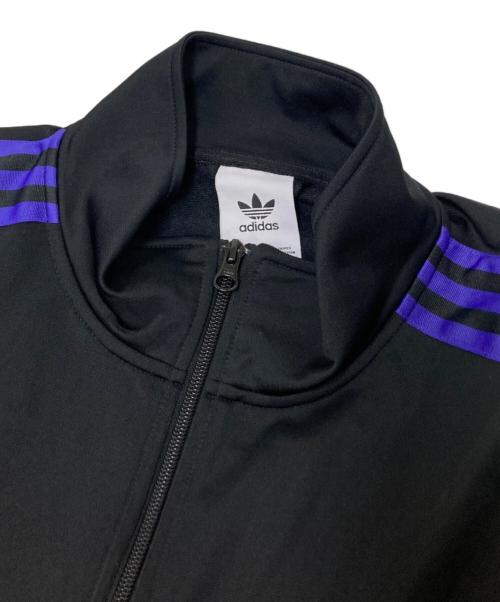 adidas（アディダス）adidas (アディダス) ベッケンバウアートラックジャケット パープル×ブラック サイズ:XLの古着・服飾アイテム