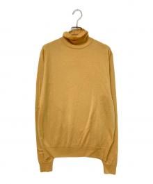 JOHN SMEDLEY（ジョンスメドレー）の古着「ウールタートルネックニット」｜ベージュ