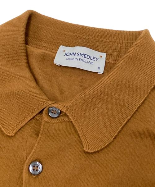 JOHN SMEDLEY（ジョンスメドレー）JOHN SMEDLEY (ジョンスメドレー) ニットポロシャツ ブラウン サイズ:Mの古着・服飾アイテム