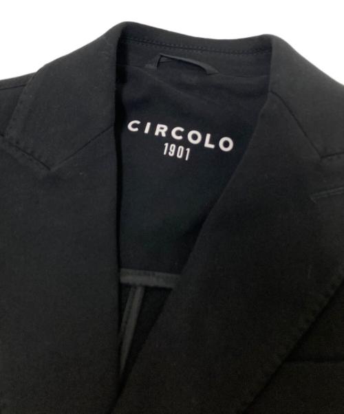 CIRCOLO 1901（チルコロ1901）CIRCOLO 1901 (チルコロ1901) 6B ダブル コットン ジャージ ストレッチ ブラック サイズ:46の古着・服飾アイテム