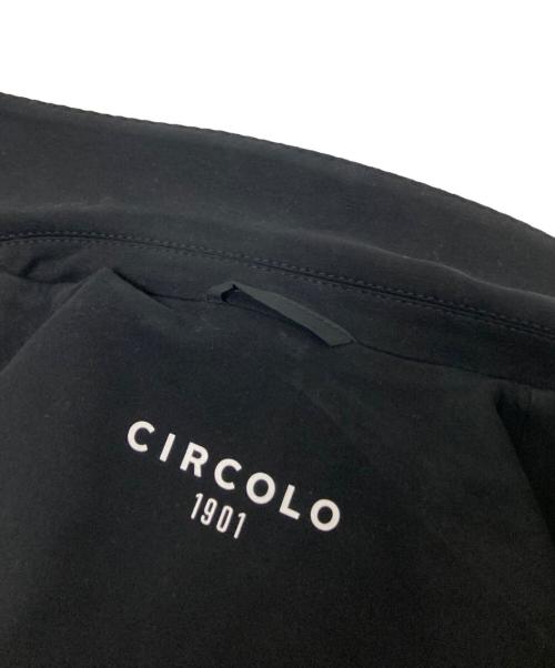 CIRCOLO 1901（チルコロ1901）CIRCOLO 1901 (チルコロ1901) 6B ダブル コットン ジャージ ストレッチ ブラック サイズ:46の古着・服飾アイテム