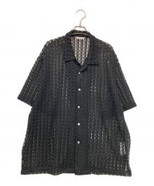 JOURNAL STANDARD（ジャーナルスタンダード）の古着「アブストラクト レース 半袖 シャツ」｜ブラック