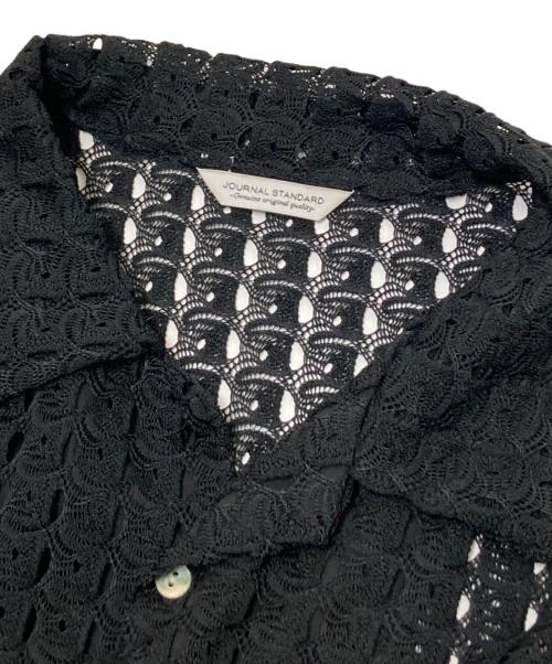 JOURNAL STANDARD（ジャーナルスタンダード）JOURNAL STANDARD (ジャーナルスタンダード) アブストラクト レース 半袖 シャツ ブラック サイズ:Lの古着・服飾アイテム