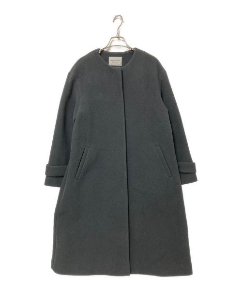green label relaxing（グリーンレーベルリラクシング）green label relaxing (グリーンレーベルリラクシング) SENTDALE WOOL セントデールウール ノーカラー コート グレー サイズ:38の古着・服飾アイテム