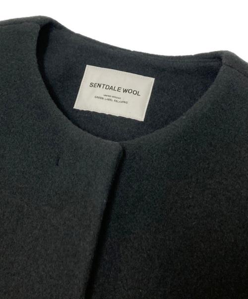 green label relaxing（グリーンレーベルリラクシング）green label relaxing (グリーンレーベルリラクシング) SENTDALE WOOL セントデールウール ノーカラー コート グレー サイズ:38の古着・服飾アイテム