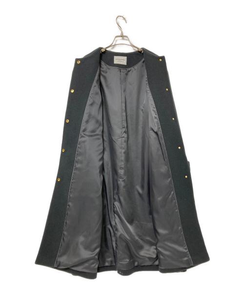 green label relaxing（グリーンレーベルリラクシング）green label relaxing (グリーンレーベルリラクシング) SENTDALE WOOL セントデールウール ノーカラー コート グレー サイズ:38の古着・服飾アイテム