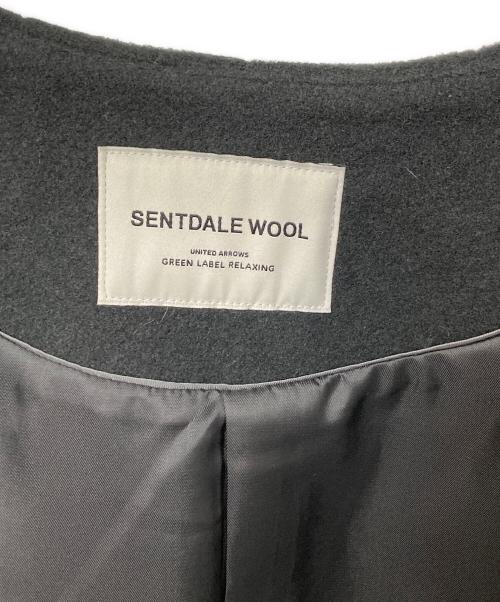 green label relaxing（グリーンレーベルリラクシング）green label relaxing (グリーンレーベルリラクシング) SENTDALE WOOL セントデールウール ノーカラー コート グレー サイズ:38の古着・服飾アイテム