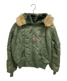 AVIREX（アヴィレックス）の古着「N-2Bフライトジャケット」｜グリーン