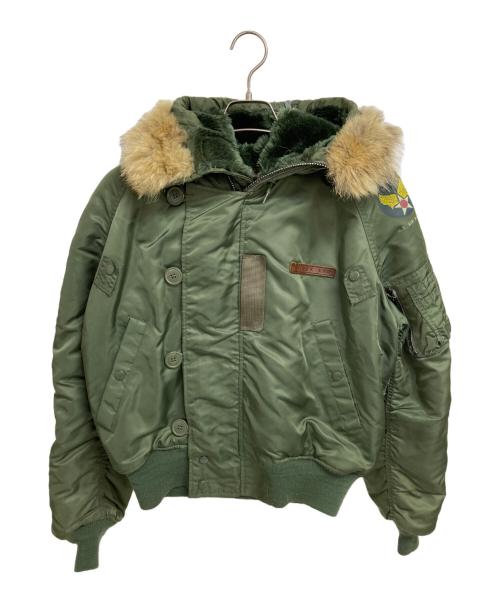 AVIREX（アヴィレックス）AVIREX (アヴィレックス) N-2Bフライトジャケット グリーン サイズ:Mの古着・服飾アイテム
