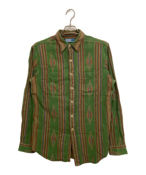 POLO RALPH LAUREN（ポロ・ラルフローレン）POLO RALPH LAUREN (ポロ・ラルフローレン) ネイティブ柄シャツ グリーン サイズ:Mの古着・服飾アイテム