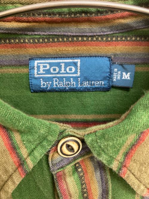 POLO RALPH LAUREN（ポロ・ラルフローレン）POLO RALPH LAUREN (ポロ・ラルフローレン) ネイティブ柄シャツ グリーン サイズ:Mの古着・服飾アイテム