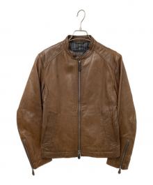 BURBERRY BLACK LABEL（バーバリーブラックレーベル）の古着「ラムレザージャケット」｜ブラウン