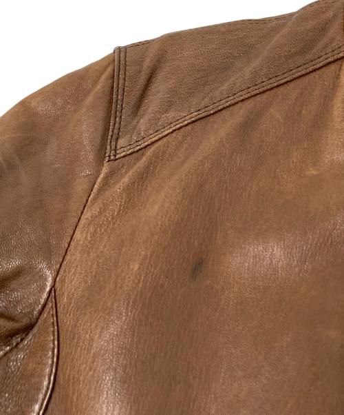 BURBERRY BLACK LABEL（バーバリーブラックレーベル）BURBERRY BLACK LABEL (バーバリーブラックレーベル) ラムレザージャケット ブラウン サイズ:Sの古着・服飾アイテム