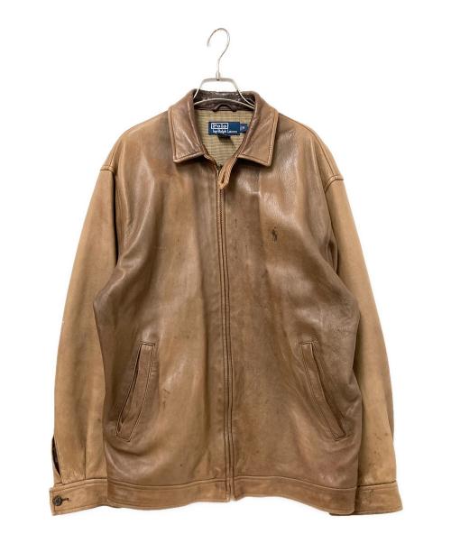 POLO RALPH LAUREN（ポロ・ラルフローレン）POLO RALPH LAUREN (ポロ・ラルフローレン) 90sレザージャケット ブラウン サイズ:Mの古着・服飾アイテム