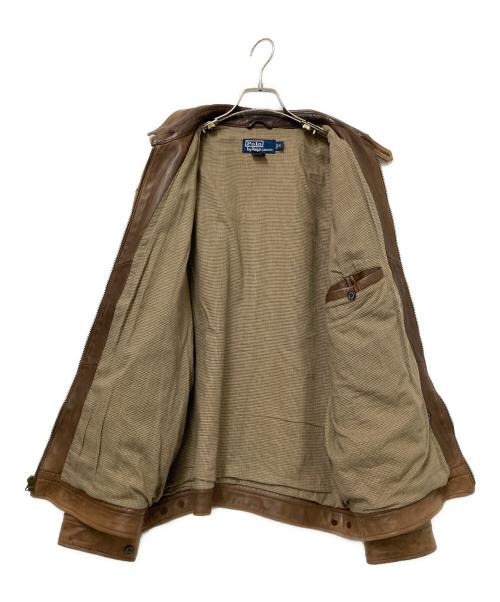 POLO RALPH LAUREN（ポロ・ラルフローレン）POLO RALPH LAUREN (ポロ・ラルフローレン) 90sレザージャケット ブラウン サイズ:Mの古着・服飾アイテム
