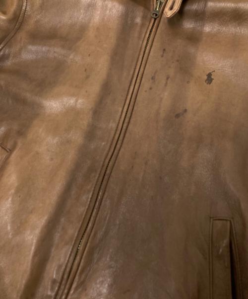 POLO RALPH LAUREN（ポロ・ラルフローレン）POLO RALPH LAUREN (ポロ・ラルフローレン) 90sレザージャケット ブラウン サイズ:Mの古着・服飾アイテム