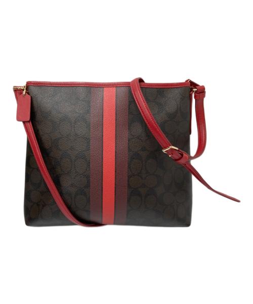 COACH（コーチ）COACH (コーチ) ショルダーバッグ ブラウン×レッド サイズ:下記参照の古着・服飾アイテム