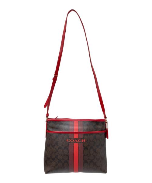 COACH（コーチ）COACH (コーチ) ショルダーバッグ ブラウン×レッド サイズ:下記参照の古着・服飾アイテム