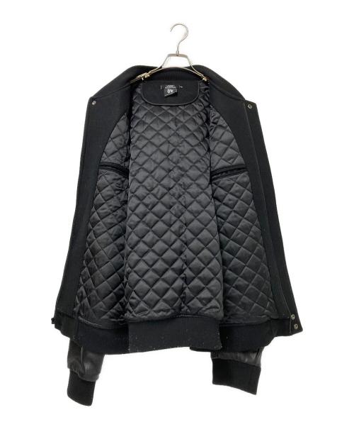 MLB（エムエルビー）MLB (エムエルビー) 切替レザースタジャン ブラック サイズ:3XLの古着・服飾アイテム