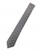 Diorディオール）の古着「トロッター柄ネクタイ」｜グレー×ブラック