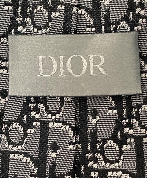 Dior（ディオール）Dior (ディオール) トロッター柄ネクタイ グレー×ブラック サイズ:下記参照の古着・服飾アイテム