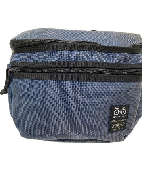 KINASHI CYCLE（キナシサイクル）KINASHI CYCLE (キナシサイクル) PORTER (ポーター) コラボボディバッグ ブルー サイズ:下記参照の古着・服飾アイテム