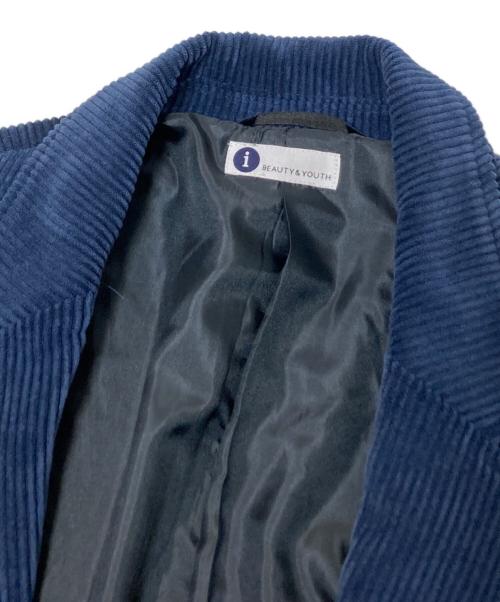 BEAUTY&YOUTH（ビューティーアンドユース）BEAUTY&YOUTH (ビューティーアンドユース) コーデュロイテーラードセットアップジャケット ブルー サイズ:Mの古着・服飾アイテム