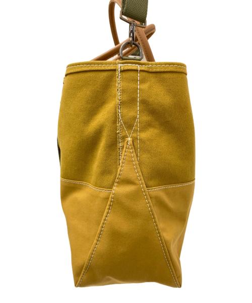 L.L.Bean（エルエルビーン）L.L.Bean (エルエルビーン) BEAMS (ビームス) Deep Bottom Leather Handle Zip Tote L ブラウン×カーキ サイズ:下記参照の古着・服飾アイテム