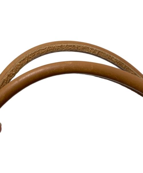 L.L.Bean（エルエルビーン）L.L.Bean (エルエルビーン) BEAMS (ビームス) Deep Bottom Leather Handle Zip Tote L ブラウン×カーキ サイズ:下記参照の古着・服飾アイテム