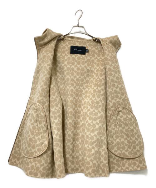COACH（コーチ）COACH (コーチ) COACH ウールケープ ベージュ サイズ:XS/Sの古着・服飾アイテム