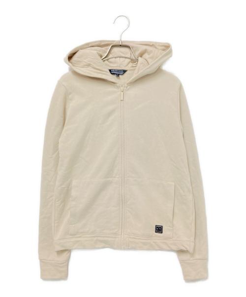 ARMANI EXCHANGE（アルマーニ エクスチェンジ）ARMANI EXCHANGE (アルマーニ エクスチェンジ) ミニメタルロゴ ジップアップスウェットパーカー ベージュ サイズ:XSの古着・服飾アイテム