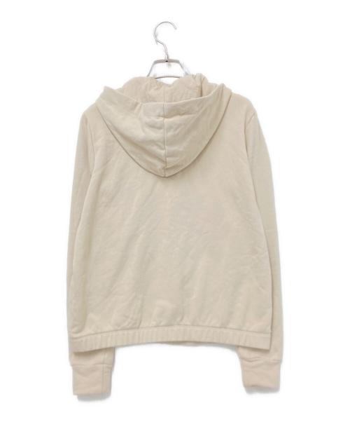 ARMANI EXCHANGE（アルマーニ エクスチェンジ）ARMANI EXCHANGE (アルマーニ エクスチェンジ) ミニメタルロゴ ジップアップスウェットパーカー ベージュ サイズ:XSの古着・服飾アイテム