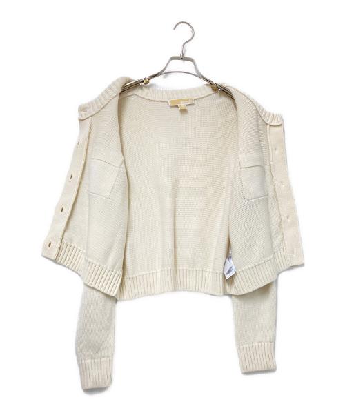 MICHAEL MICHAEL KORS（マイケル マイケルコース）MICHAEL MICHAEL KORS (マイケル マイケルコース) ウールニットカーディガン アイボリー サイズ:Sの古着・服飾アイテム