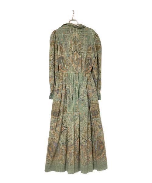 ETRO（エトロ）ETRO (エトロ) ウールロングドレス グリーン サイズ:38の古着・服飾アイテム
