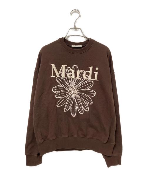 Mardi Mercredi（マルディメクルディ）Mardi Mercredi (マルディメクルディ) ロゴ刺繍スウェット ブラウン サイズ:oneの古着・服飾アイテム