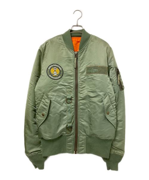 ALPHA（アルファ）ALPHA (アルファ) リバーシブルジャケット オリーブ サイズ:Lの古着・服飾アイテム
