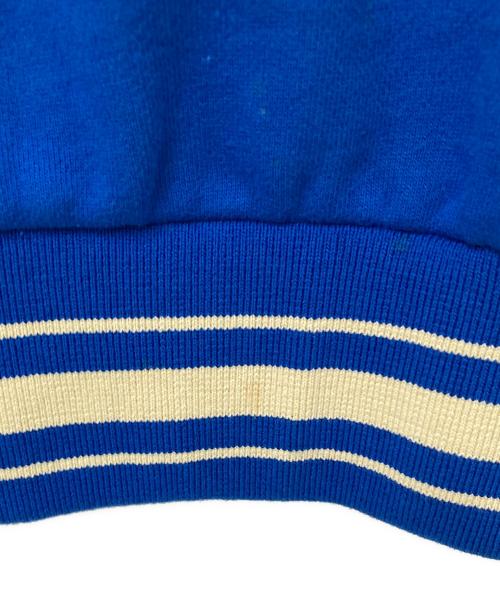 MADE BLANKS（メイドブランクス）MADE BLANKS (メイドブランクス) スウェットスタジャン ホワイト×ブルー サイズ:Lの古着・服飾アイテム