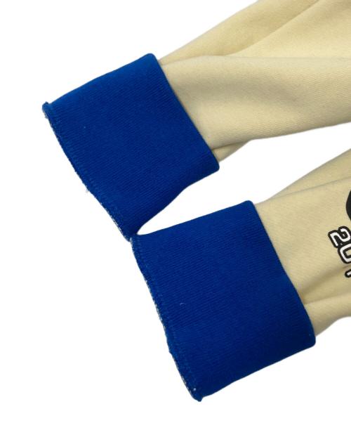 MADE BLANKS（メイドブランクス）MADE BLANKS (メイドブランクス) スウェットスタジャン ホワイト×ブルー サイズ:Lの古着・服飾アイテム